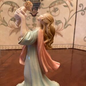 Our Lady Of Lourdes Virgin Mary Jesus By Roman Faro Figurine Italy 1989 Statue